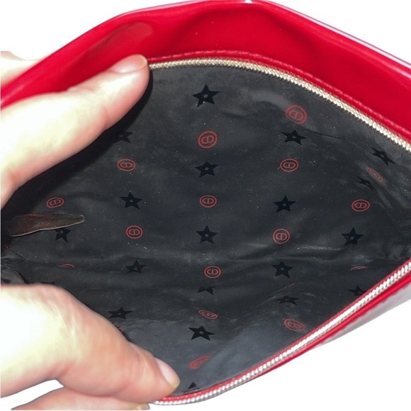 Christian Dior Red Patent Leather Clutch - Picture 7 of 10